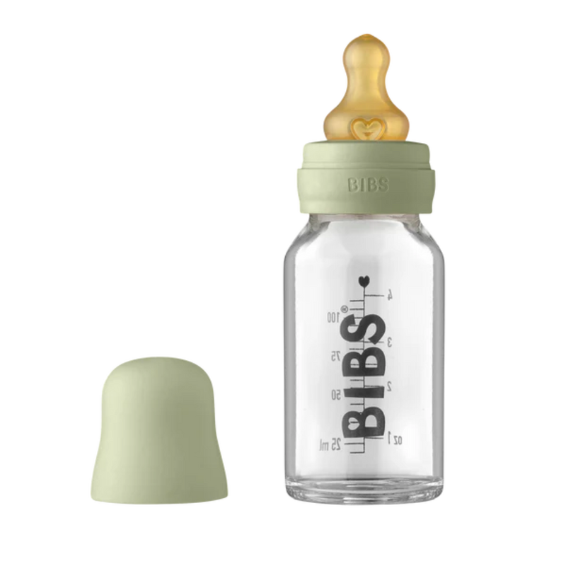 BIBS Baby Glass Bottle Complete Set Latex 110ml