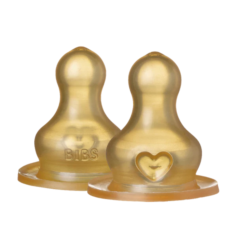 BIBS Bottle Nipple Latex 2PK Slow Flow