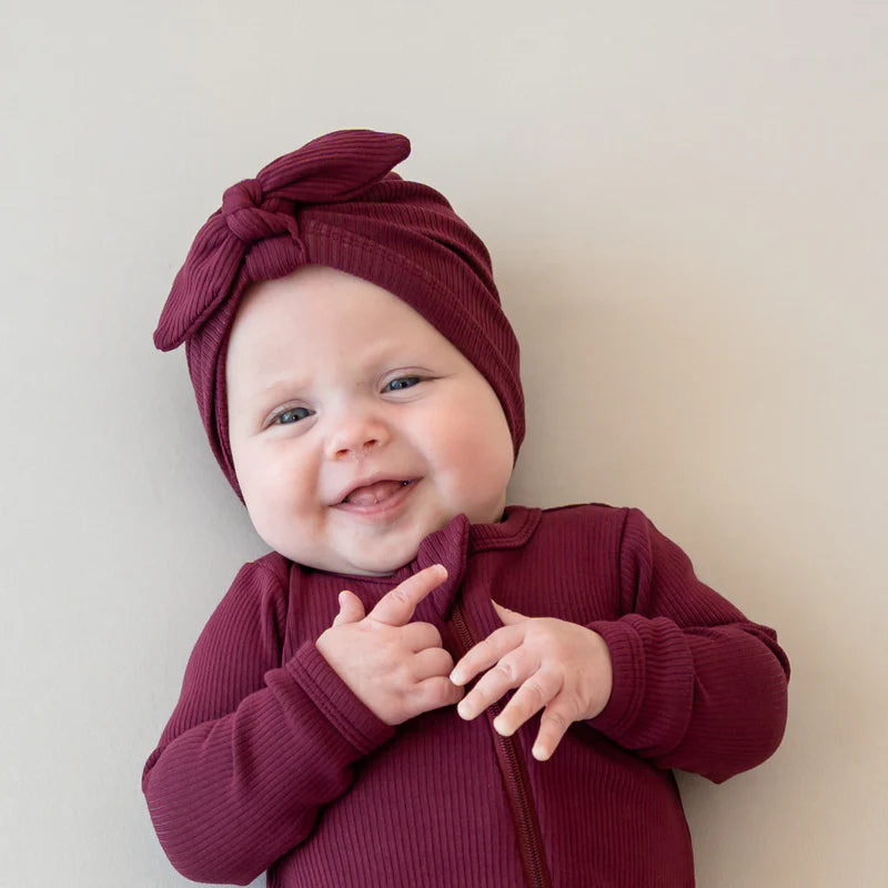 Kyte Baby - Ribbed Headwrap in Burgundy