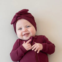 Kyte Baby - Ribbed Headwrap in Burgundy