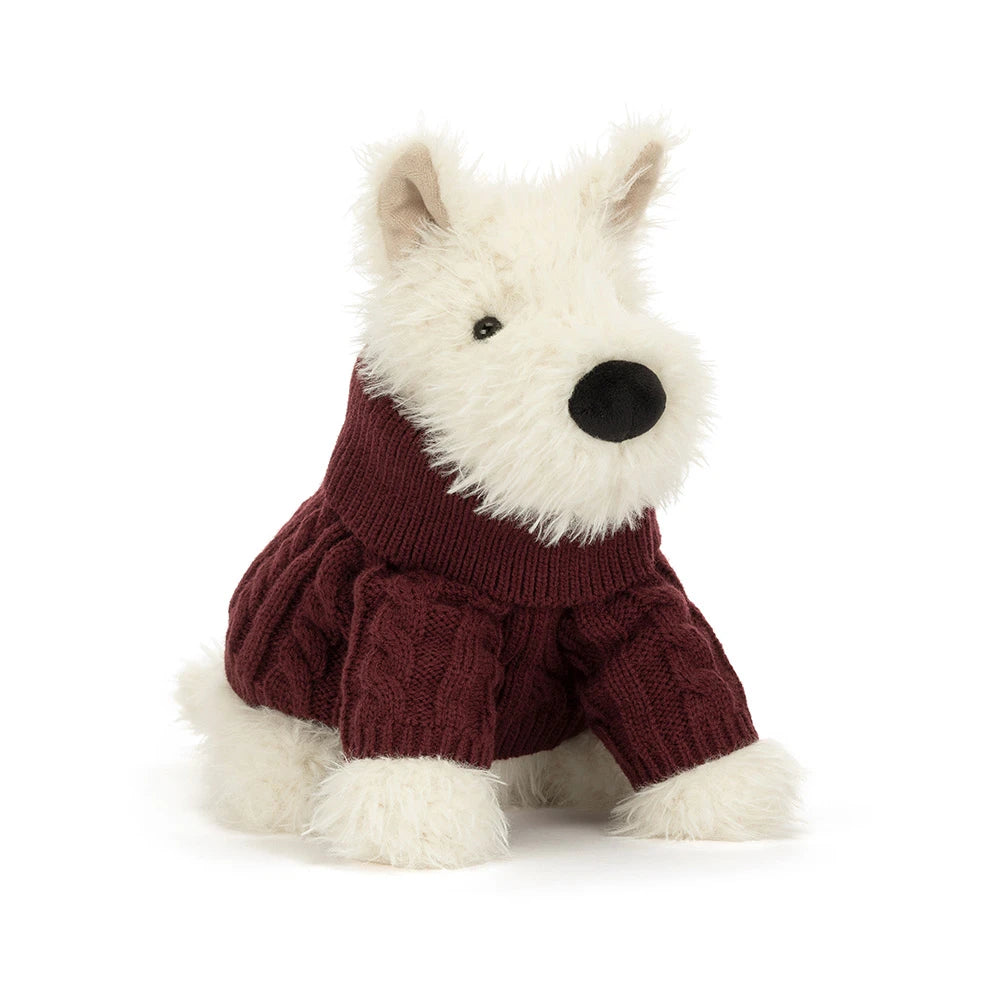Jellycat -  Munro Scottie Dog Winter Jumper Outfit