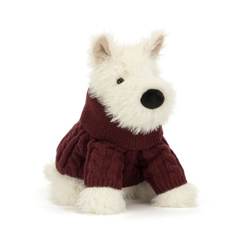 Jellycat -  Munro Scottie Dog Winter Jumper Outfit