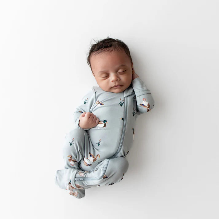 Kyte Baby - Zippered Footie - Mallard Duck -