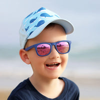 Jan & Jul Sunglasses- Navy with Aurora Lens