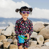 Jan & Jul Sunglasses- Navy with Aurora Lens