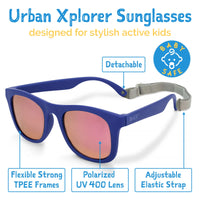 Jan & Jul Sunglasses- Navy with Aurora Lens