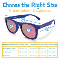 Jan & Jul Sunglasses- Navy with Aurora Lens