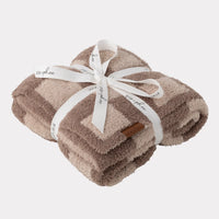 PIP + PHEE Plush Toddler Blanket- Brown Check | 30" x 40"