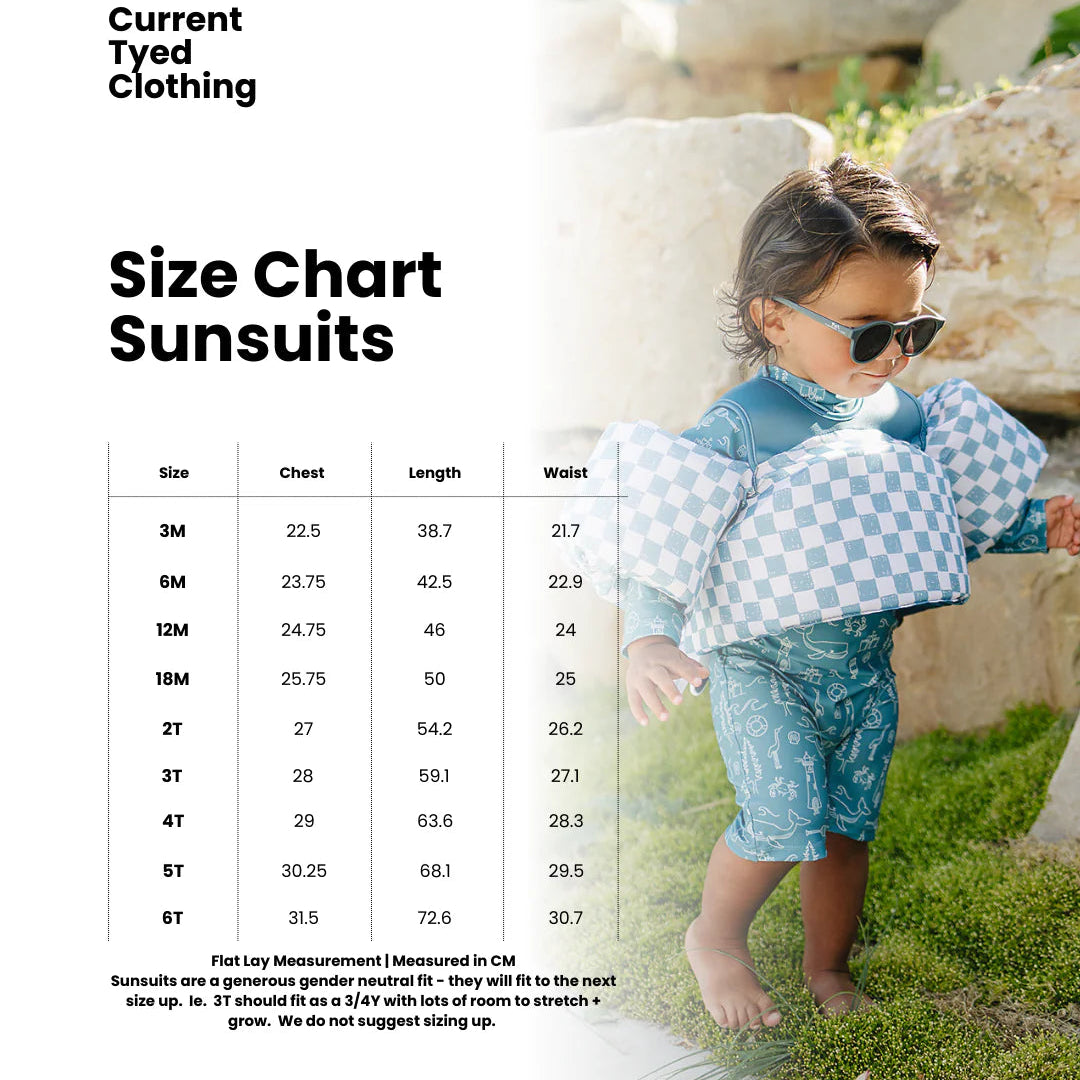The "Reign" Sunsuit - Current Tyed