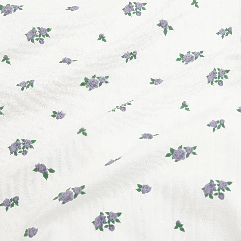 Kyte Baby - Pointelle Short Sleeve Pajamas - Spray Rose