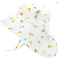 Jan & Jul Aqua Cotton Adventure Hat- Yellow Flower