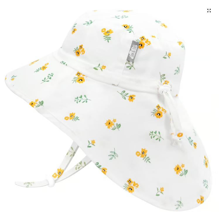 Jan & Jul Aqua Cotton Adventure Hat- Yellow Flower