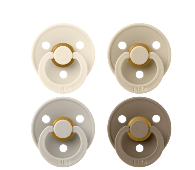 BIBS -  Pacifier Original COLOUR Latex 4 PK