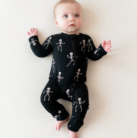 Kyte Baby - Zippered Romper in Skeleton