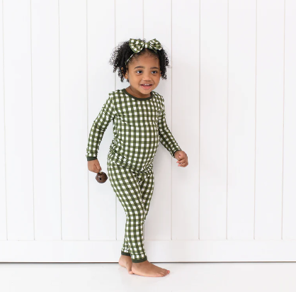 Kyte Baby - Long Sleeve Pajamas in Gingham Fir