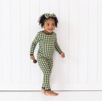 Kyte Baby - Long Sleeve Pajamas in Gingham Fir