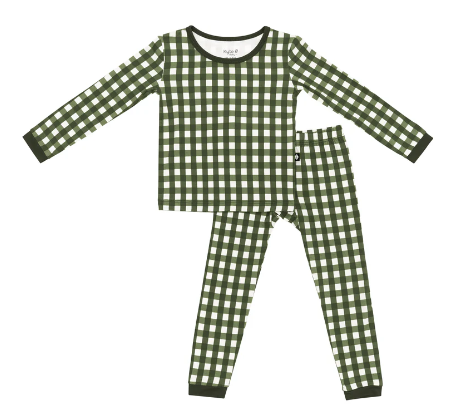 Kyte Baby - Long Sleeve Pajamas in Gingham Fir