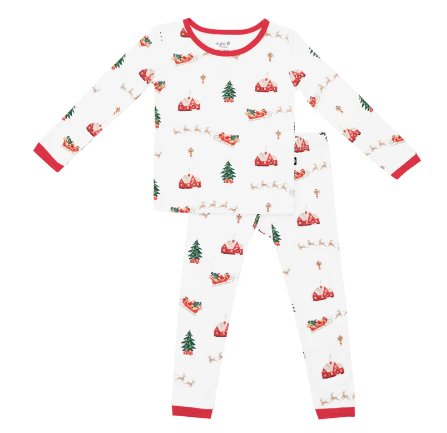 Kyte Baby - Long Sleeve Pajamas in Santa Sleigh