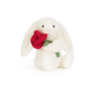 Jellycat - NEW Cream Bunny With Rose