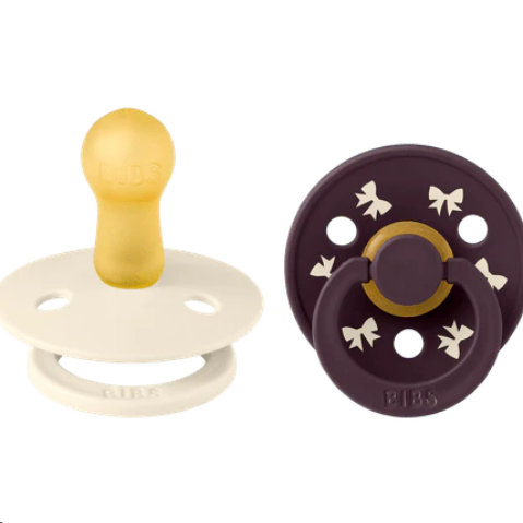 BIBS Pacifier -SIZE 2-  Bow Latex (2 Pack)