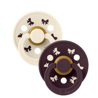 BIBS Pacifier -SIZE 2-  Bow Latex (2 Pack)