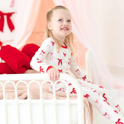 Kyte Baby - Long Sleeve Pajamas in Small Love Bow