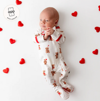 Kyte Baby - Zippered Footie in Bear Hearts