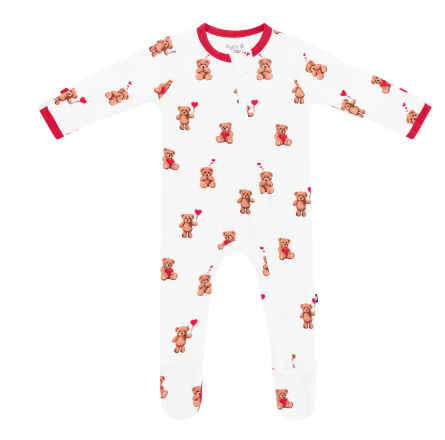 Kyte Baby - Zippered Footie in Bear Hearts