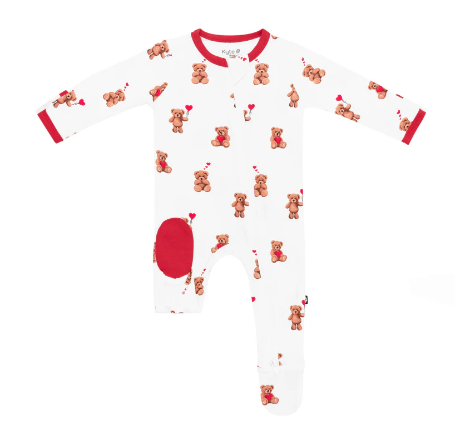Kyte Baby - Zippered Footie in Bear Hearts
