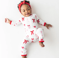 Kyte Baby- Zippered ROMPER - Small Love Bow