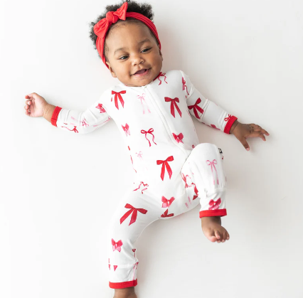 Kyte Baby- Zippered ROMPER - Small Love Bow