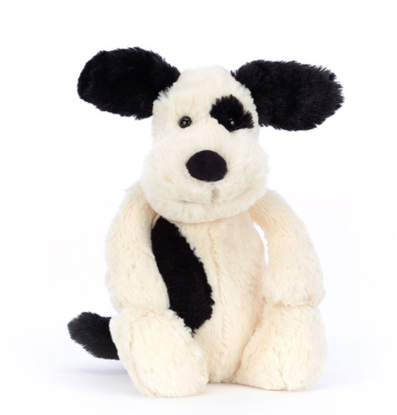 Jellycat - Bashful Black & Cream Puppy