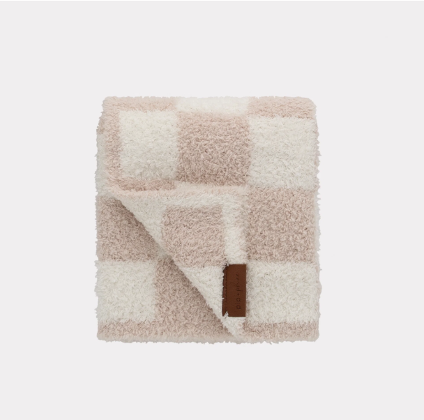 PIP + PHEE Plush Toddler Blanket - Sand Check | 30" x 40"