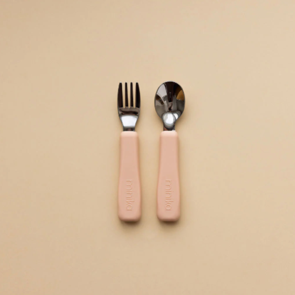 Minika - Fork and Spoon Set - Blush