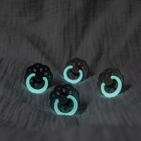 BIBS Size 2 Glow Pacifier -Boheme - Blush/Vanilla (2 pack)