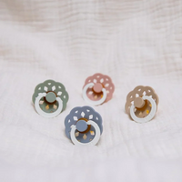 BIBS Size 2 Glow Pacifier -Boheme - Blush/Vanilla (2 pack)