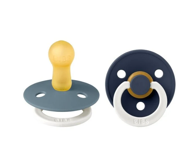BIBS Size 1 Glow Pacifier - Original - Petrol/Deep Space (2 pack)