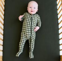 Kyte Baby - Zippered Footie in Gingham Fir