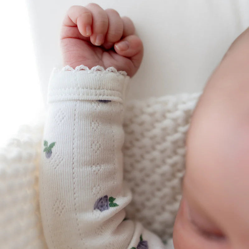 Kyte Baby - Pointelle Zippered Footie in Spray Rose