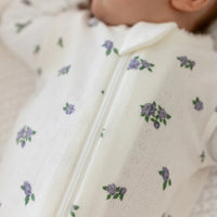 Kyte Baby - Pointelle Zippered Footie in Spray Rose