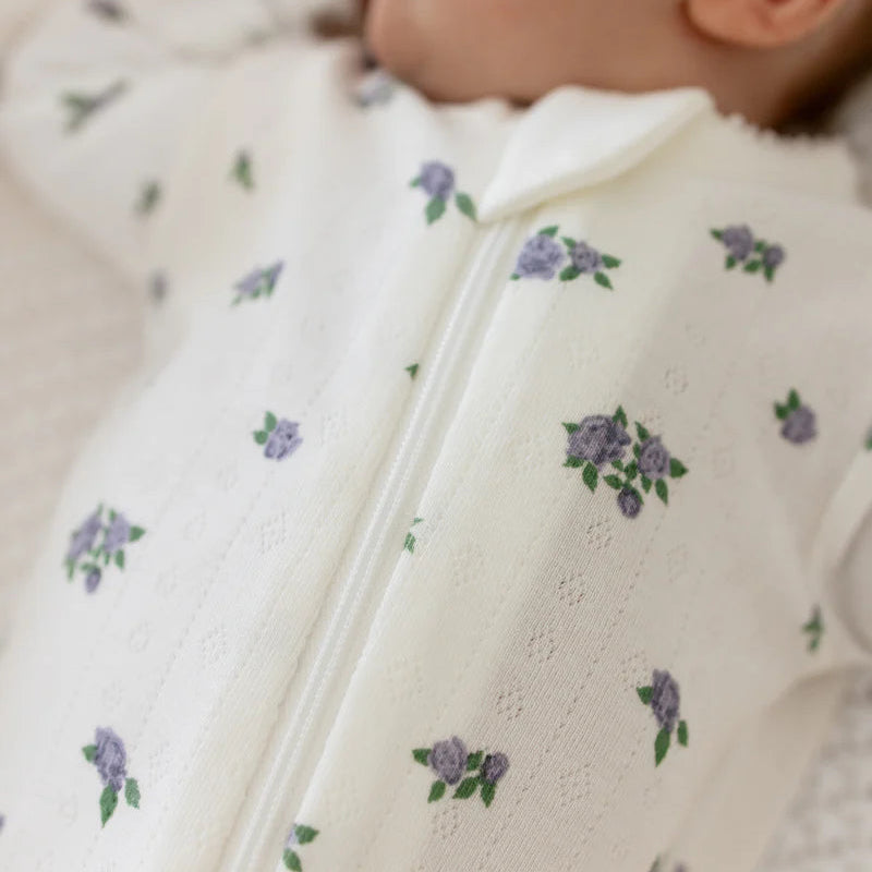 Kyte Baby - Pointelle Zippered Footie in Spray Rose