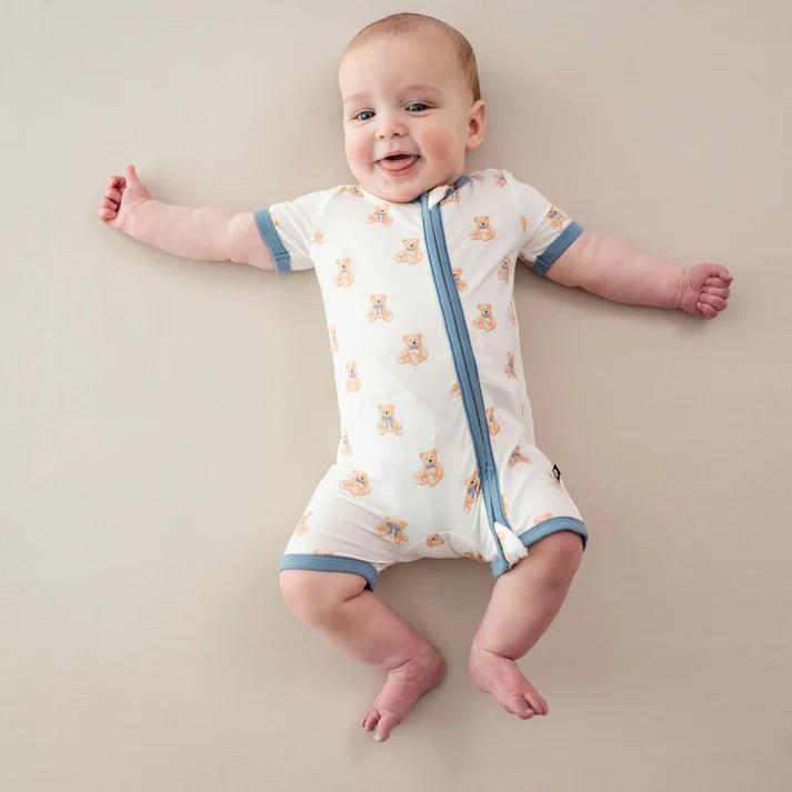 Kyte Baby - Zipper Shortalls- Teddy Bear