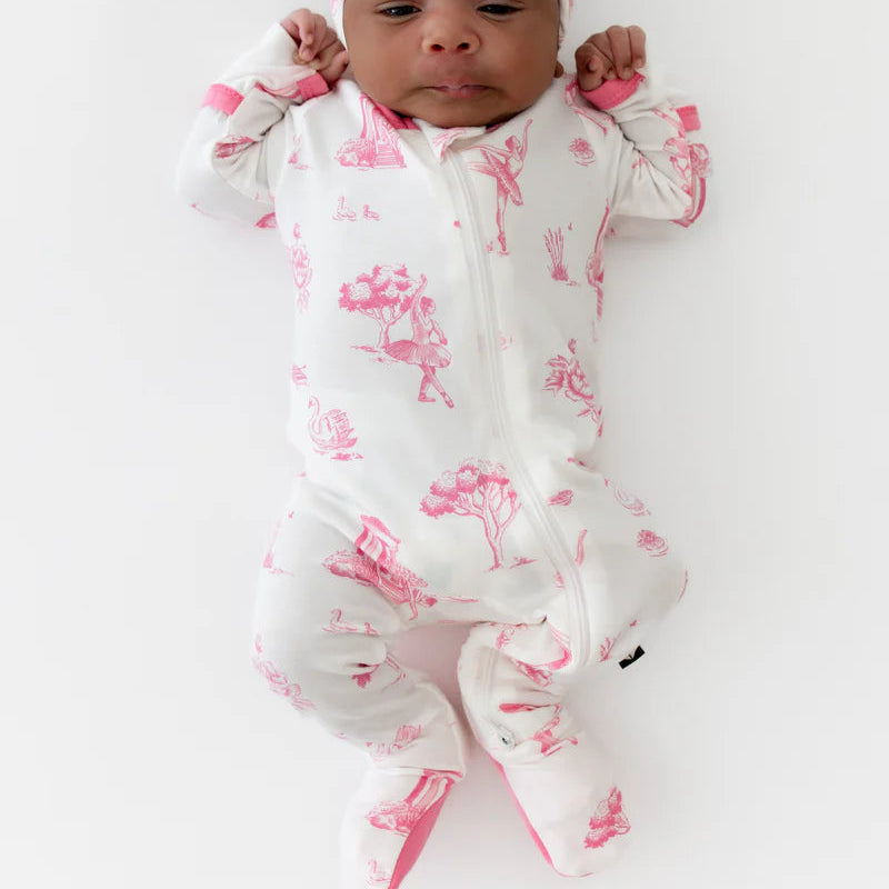Kyte Baby - Zippered Footie- Toile Ballet