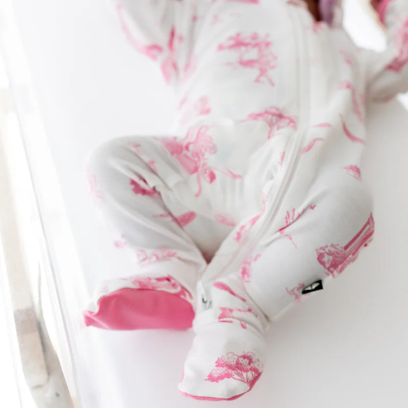 Kyte Baby - Zippered Footie- Toile Ballet