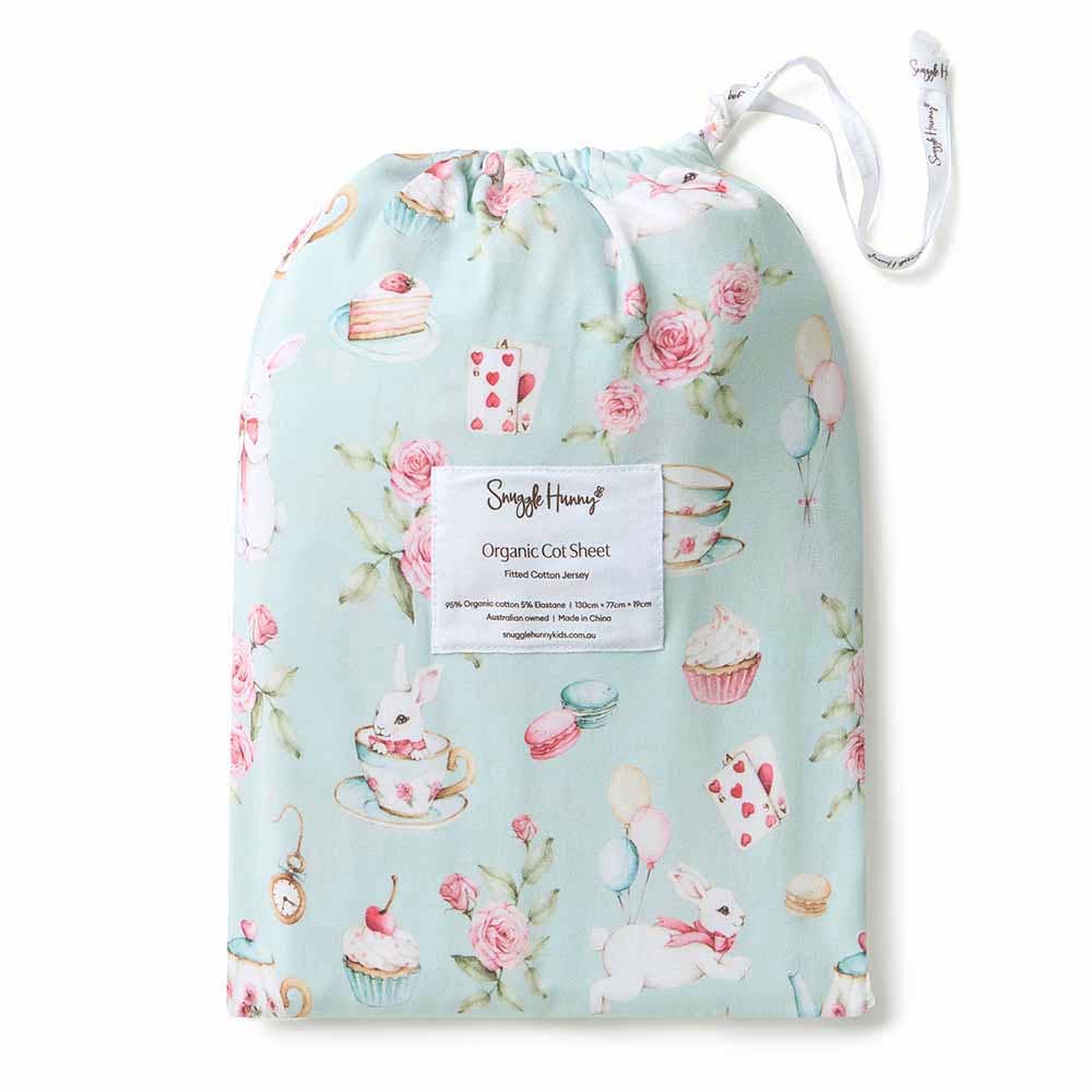 Snuggle Hunny - White Rabbit- Organic Fitted Crib Sheet