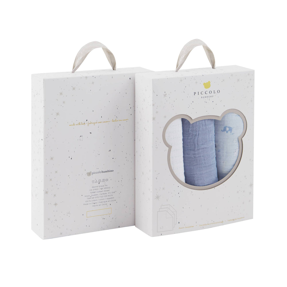 Piccolo Bambino- Muslin Swaddles 36" X 40"