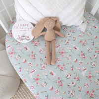 Snuggle Hunny - White Rabbit- Organic Fitted Crib Sheet
