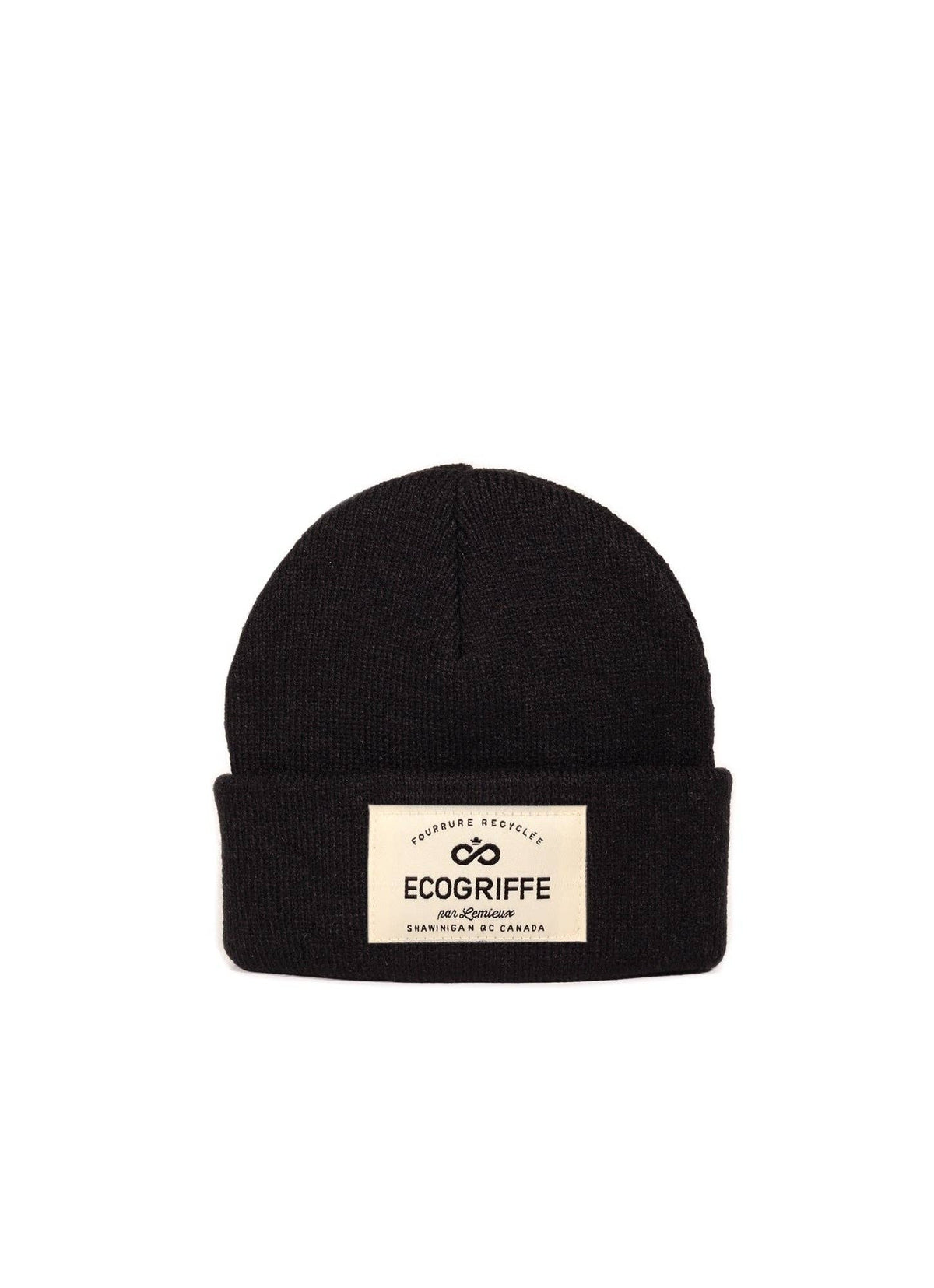 ECOGRIFFE Slouchy Beanie Traditional Pale Label in BLACK - Baby Size