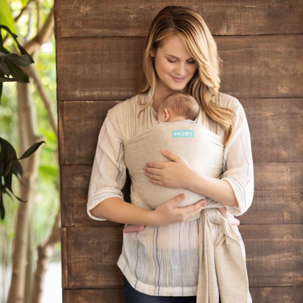 MOBY-Evolution Wrap Baby Carrier in Almond
