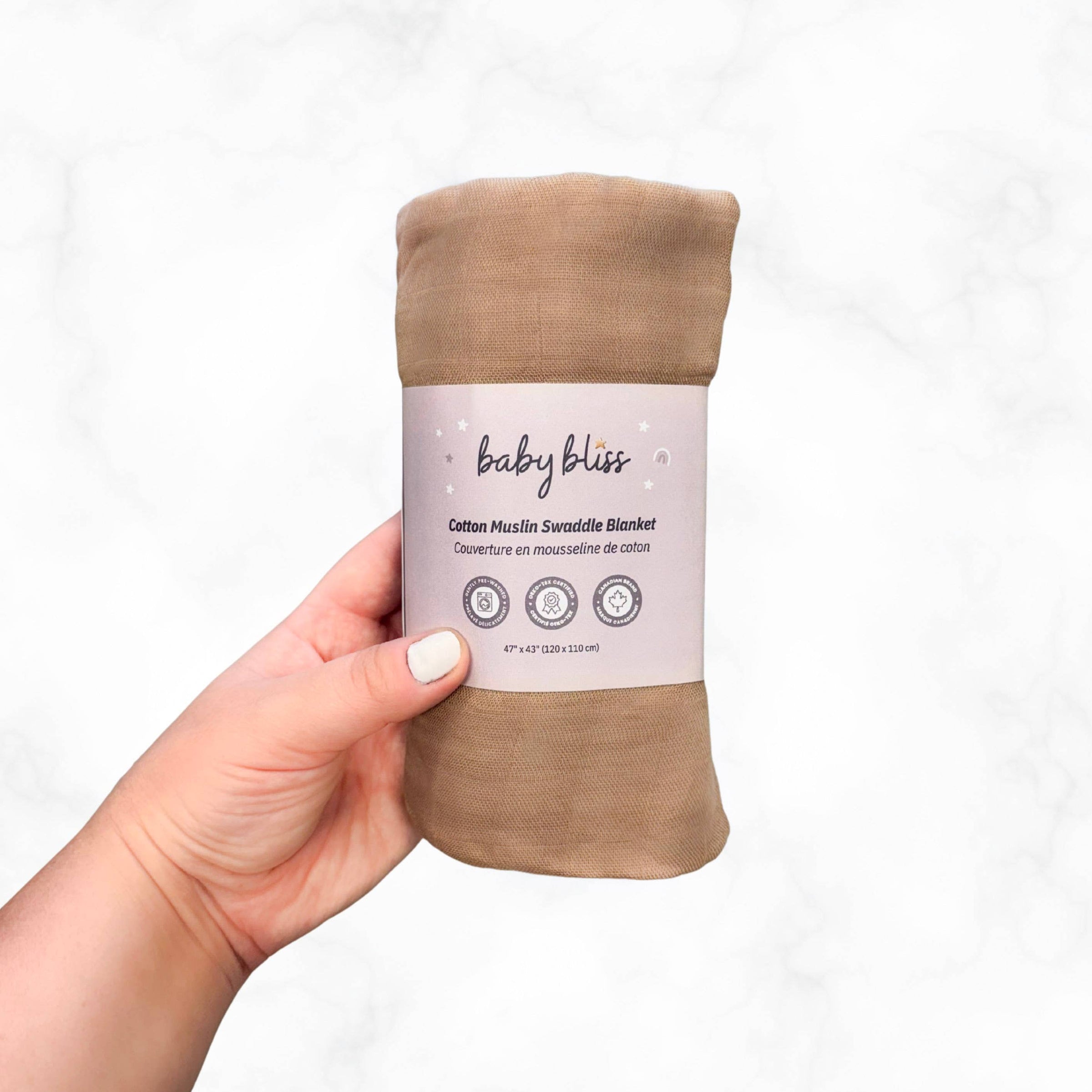 Muslin Swaddle Blanket - Caramel